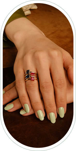 Beautiful golden jewellery with precious stones diamonds