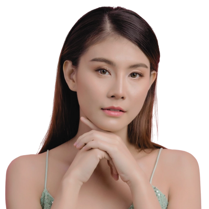 Beautiful Asian woman face